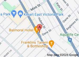 Map of Balmoral Hotel, Victoria Park - click for larger map