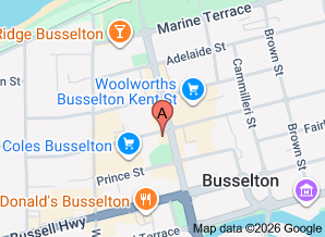 Samovar, Busselton. Click for larger map