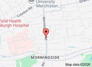 Google map showing location of Margaret King Jewellery 217 Morningside Road Edinburgh