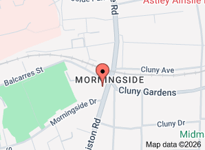 Google map showing location of Pagan Osborne 2 Comiston Road Edinburgh