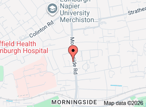Google map showing location of The Merlin at 168 Morningside Road