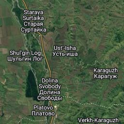 Altai Mountains Physical Map